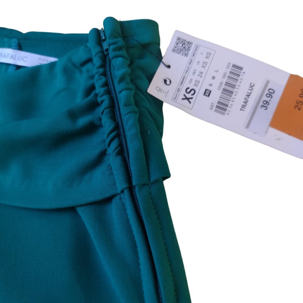 NWT Zara Teal Size Zip Shorts - Picture 3 of 8